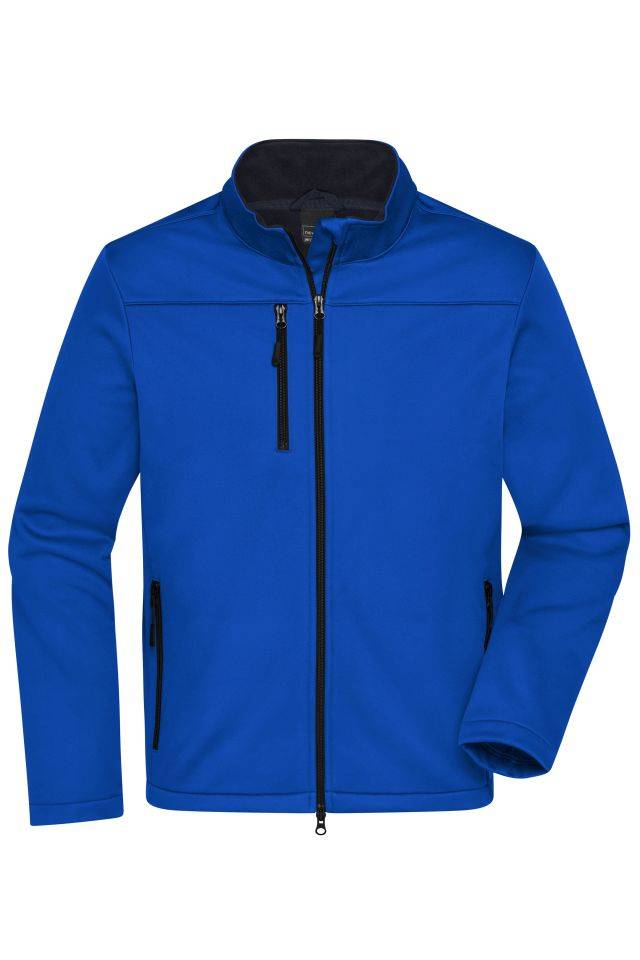Men's Softshell Jacket Klassische Softshelljacke im sportlichen Design aus recyceltem Polyester blau, Gr. XXL
