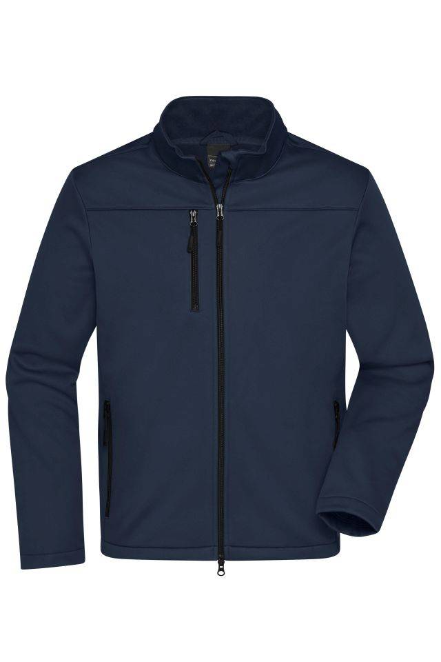 Men's Softshell Jacket Klassische Softshelljacke im sportlichen Design aus recyceltem Polyester blau, Gr. S