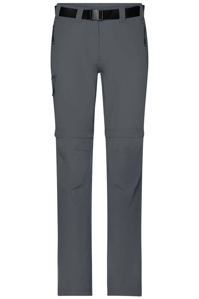 Ladies' Zip-Off Trekking Pants Bi-elastische Outdoorhose in sportlicher Optik grau, Gr. XS