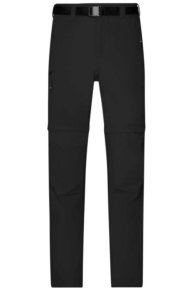 Men's Zip-Off Trekking Pants Bi-elastische Outdoorhose in sportlicher Optik schwarz, Gr. XXL