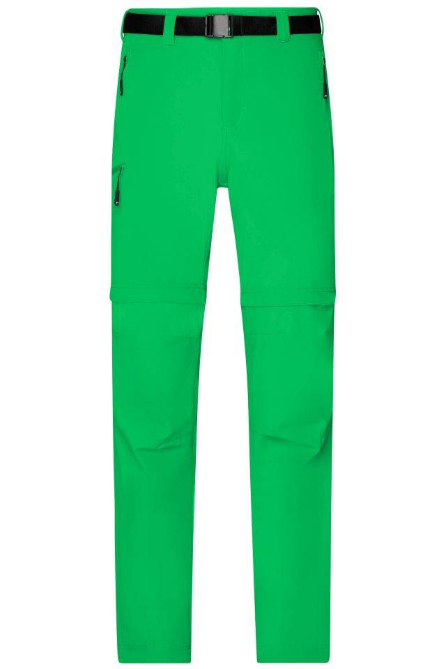 Men's Zip-Off Trekking Pants Bi-elastische Outdoorhose in sportlicher Optik grün, Gr. 3XL