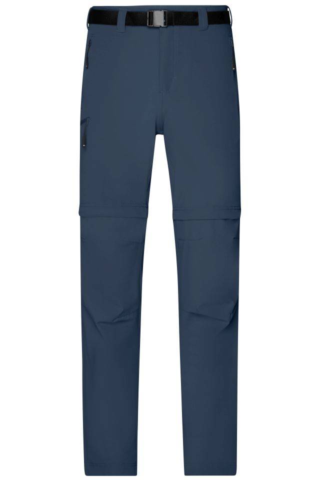 Men's Zip-Off Trekking Pants Bi-elastische Outdoorhose in sportlicher Optik blau, Gr. L