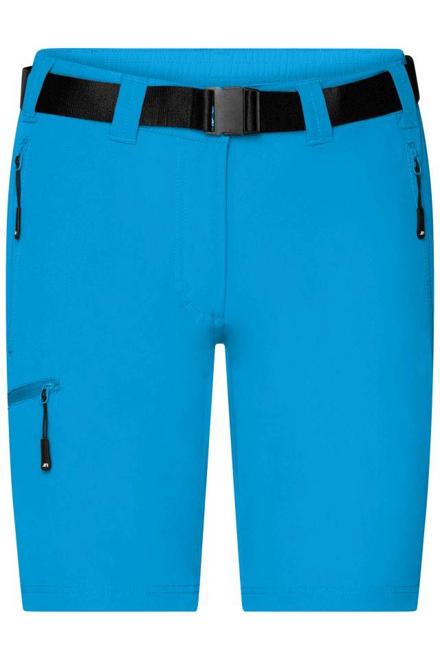 Ladies' Trekking Shorts Bi-elastische kurze Outdoorhose blau/neon, Gr. XL