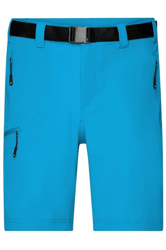 Men's Trekking Shorts Bi-elastische kurze Outdoorhose blau/neon, Gr. S
