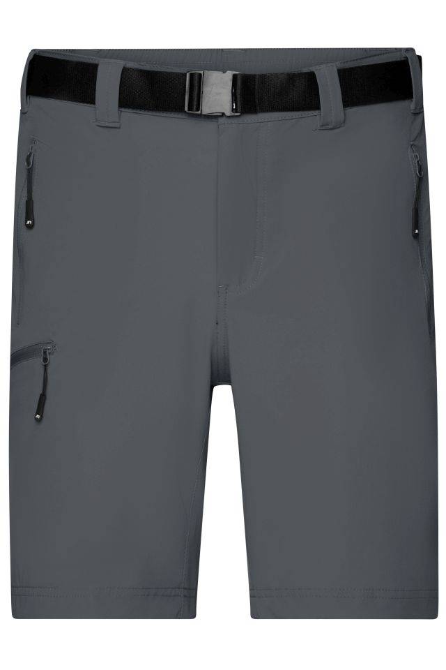 Men's Trekking Shorts Bi-elastische kurze Outdoorhose grau, Gr. S