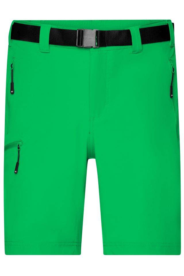 Men's Trekking Shorts Bi-elastische kurze Outdoorhose grün, Gr. L