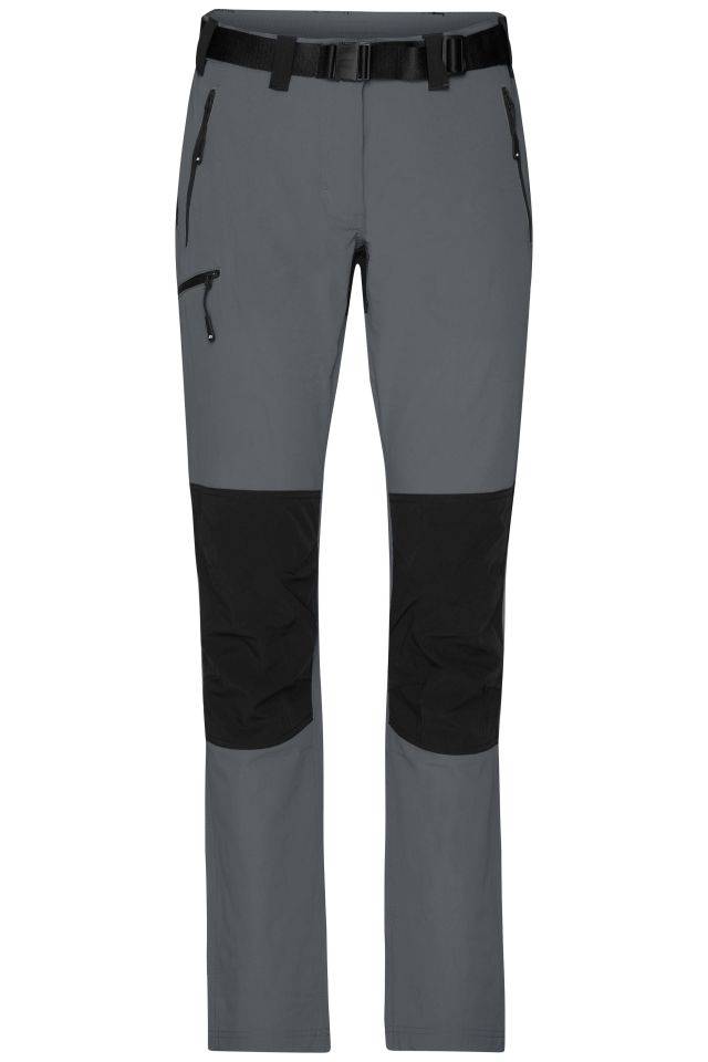 Ladies' Trekking Pants Bi-elastische Outdoorhose in sportlicher Optik schwarz/grau, Gr. XL
