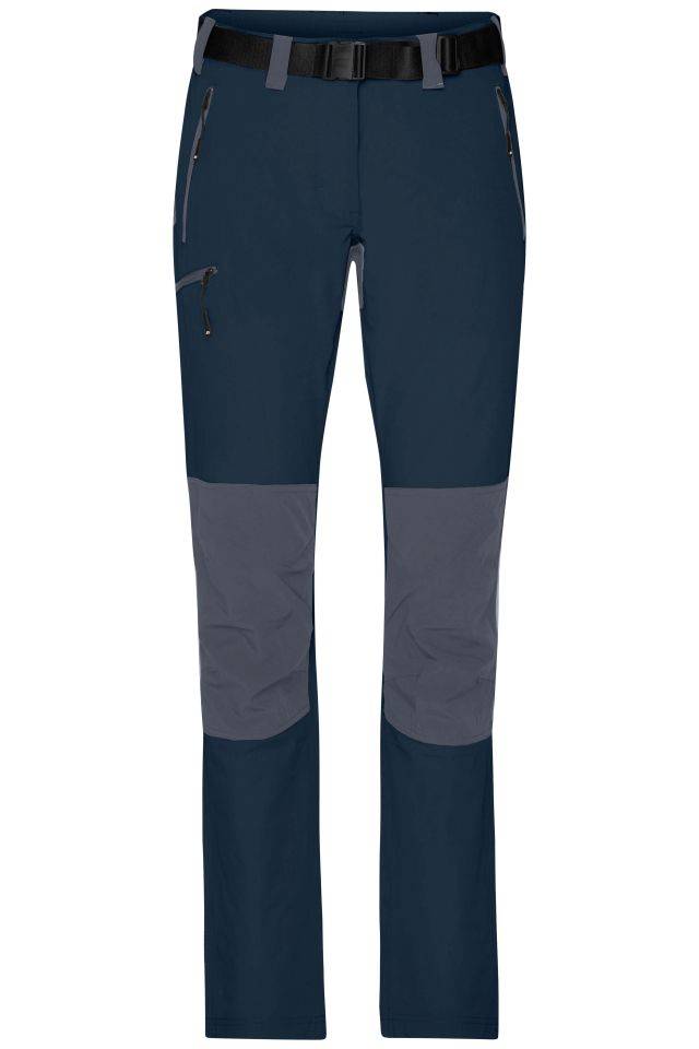 Ladies' Trekking Pants Bi-elastische Outdoorhose in sportlicher Optik blau/grau, Gr. S