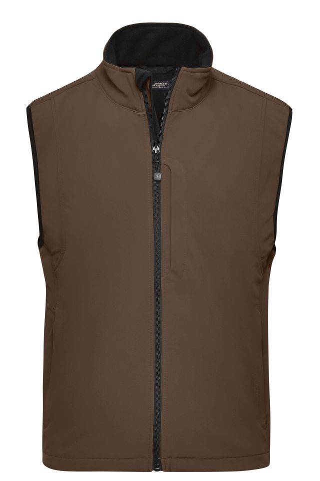 Men's Softshell Vest Trendige Weste aus Softshell braun, Gr. M