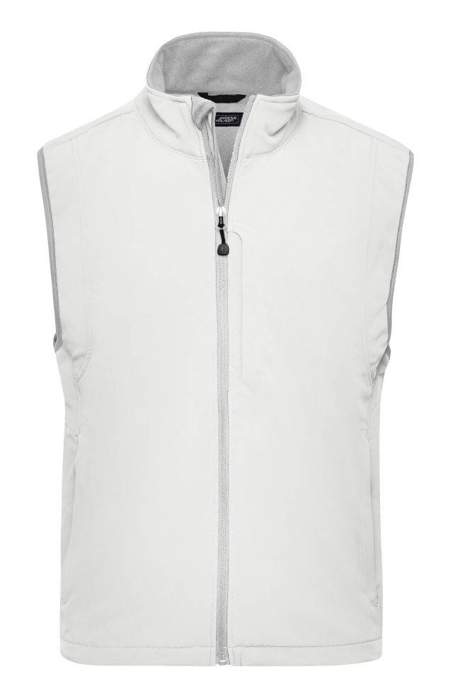 Men's Softshell Vest Trendige Weste aus Softshell weiß, Gr. M