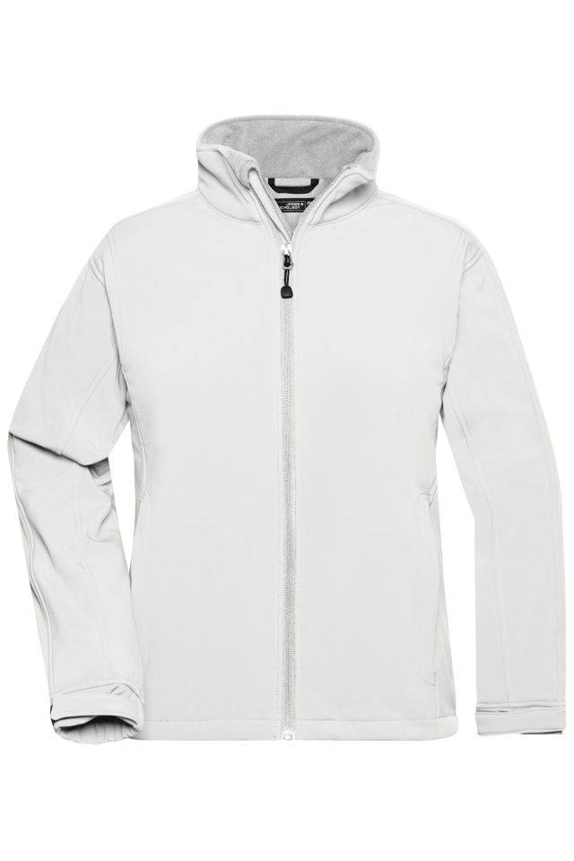 Ladies' Softshell Jacket Trendige Jacke aus Softshell weiß, Gr. L