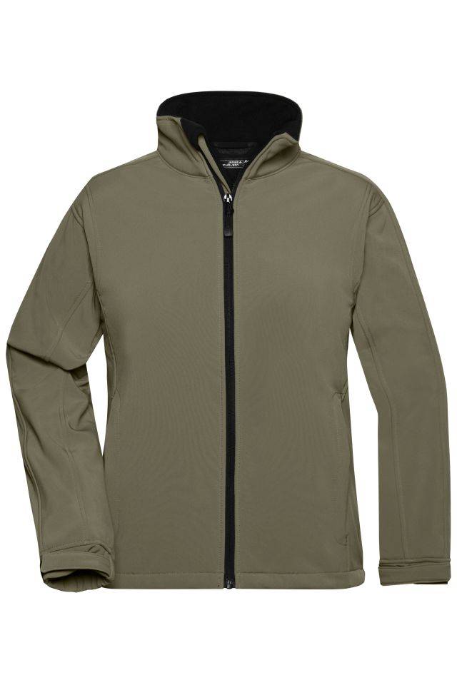 Ladies' Softshell Jacket Trendige Jacke aus Softshell braun/grün/oliv, Gr. L