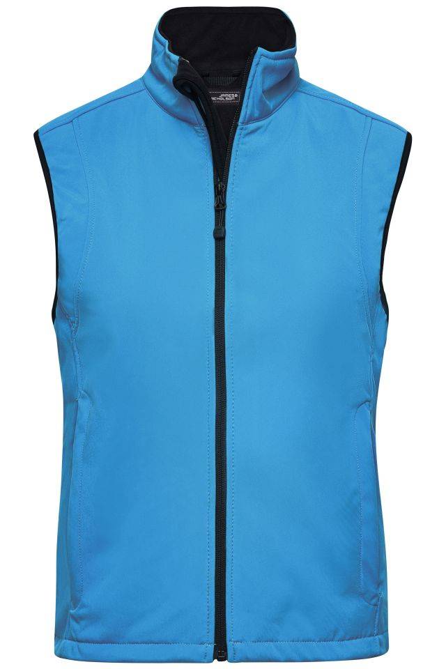 Ladies' Softshell Vest Trendige Weste aus Softshell blau, Gr. S