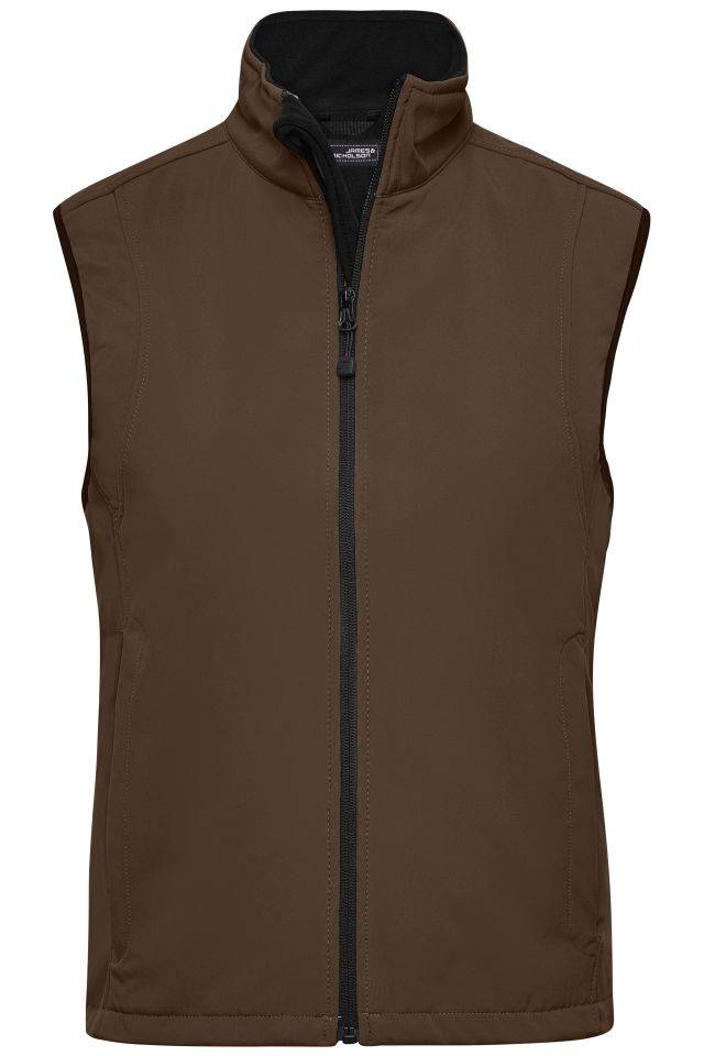 Ladies' Softshell Vest Trendige Weste aus Softshell braun, Gr. S