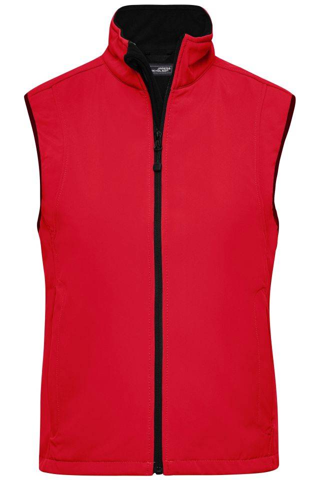 Ladies' Softshell Vest Trendige Weste aus Softshell rot, Gr. XL