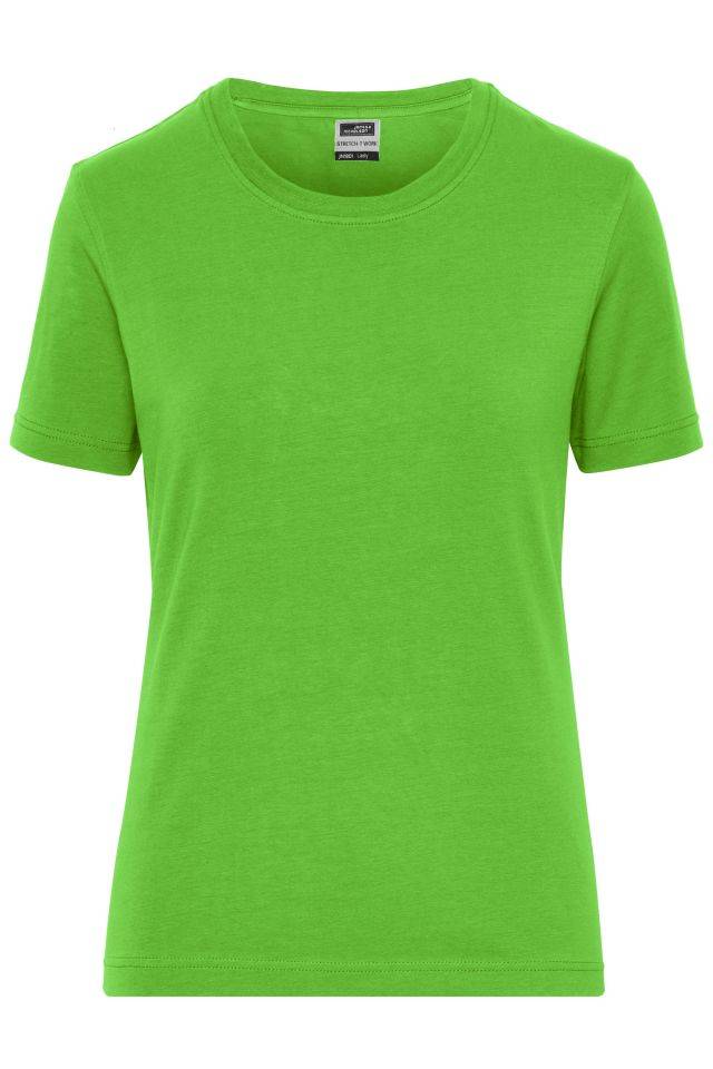 Ladies' BIO Stretch-T Work - SOLID - T-Shirt aus weichem Elastic-Single-Jersey grün, Gr. S