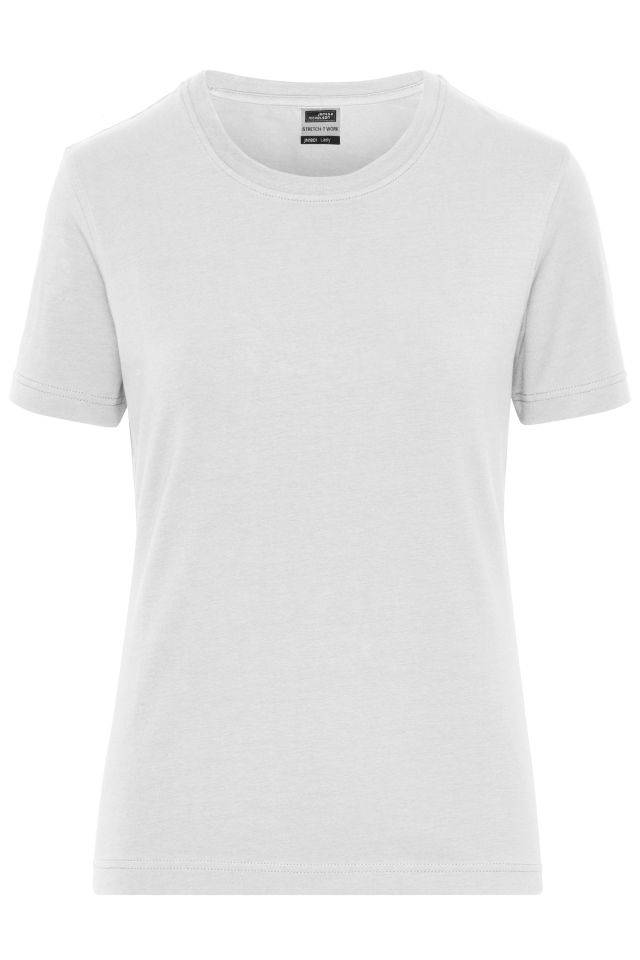 Ladies' BIO Stretch-T Work - SOLID - T-Shirt aus weichem Elastic-Single-Jersey weiß, Gr. XS