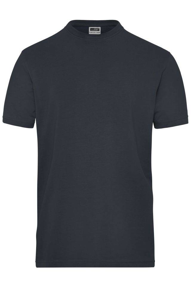 Men's BIO Stretch-T Work - SOLID - T-Shirt aus weichem Elastic-Single-Jersey grau, Gr. XS