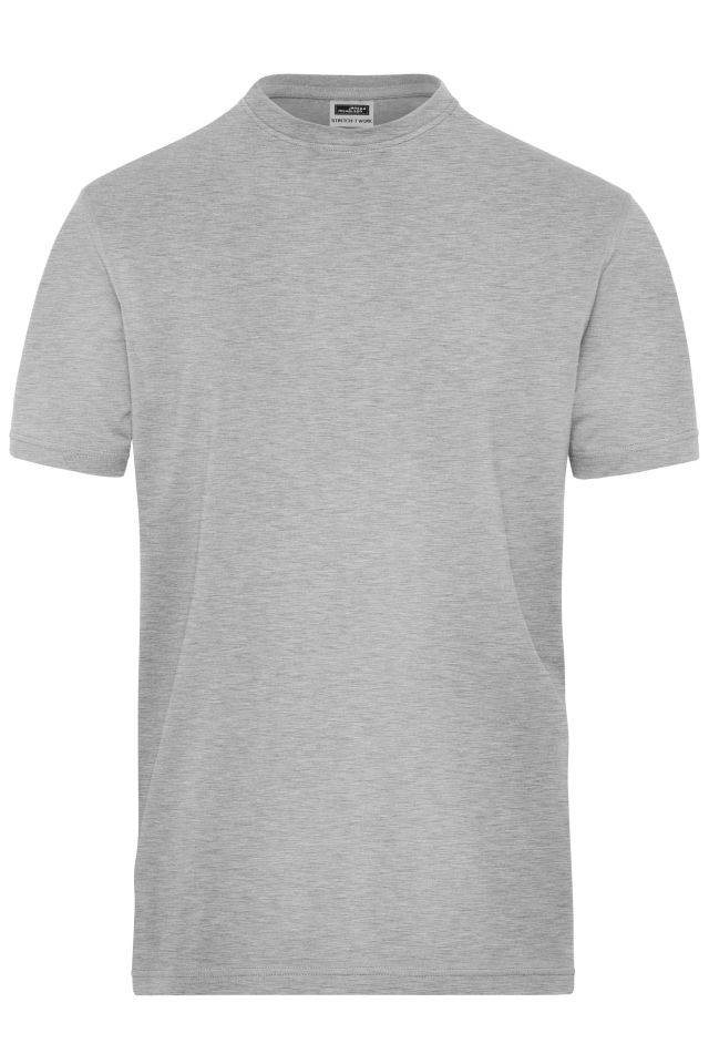 Men's BIO Stretch-T Work - SOLID - T-Shirt aus weichem Elastic-Single-Jersey grau, Gr. 6XL