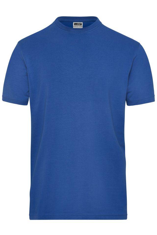 Men's BIO Stretch-T Work - SOLID - T-Shirt aus weichem Elastic-Single-Jersey blau, Gr. 4XL