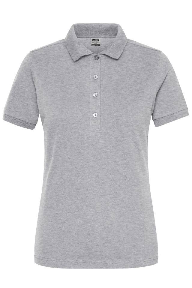Ladies' BIO Stretch-Polo Work - SOLID - Polo aus weichem Elastic-Piqué grau, Gr. XXL