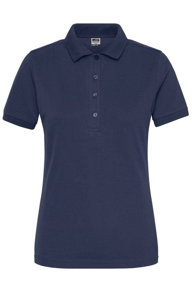 Ladies' BIO Stretch-Polo Work - SOLID - Polo aus weichem Elastic-Piqué blau, Gr. S