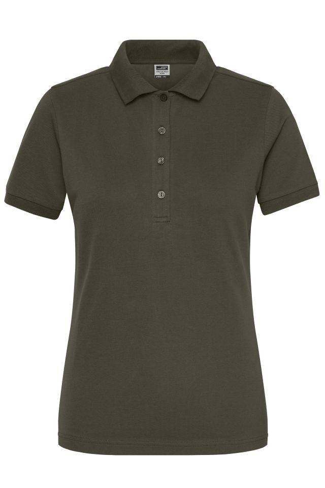 Ladies' BIO Stretch-Polo Work - SOLID - Polo aus weichem Elastic-Piqué braun/grün/oliv, Gr. XS