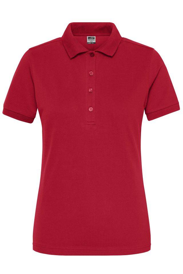 Ladies' BIO Stretch-Polo Work - SOLID - Polo aus weichem Elastic-Piqué rot, Gr. S