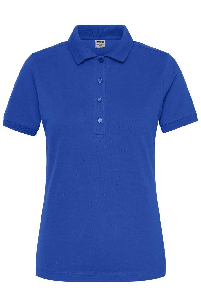 Ladies' BIO Stretch-Polo Work - SOLID - Polo aus weichem Elastic-Piqué blau, Gr. XXL