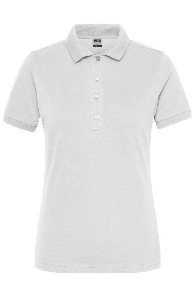 Ladies' BIO Stretch-Polo Work - SOLID - Polo aus weichem Elastic-Piqué weiß, Gr. XL