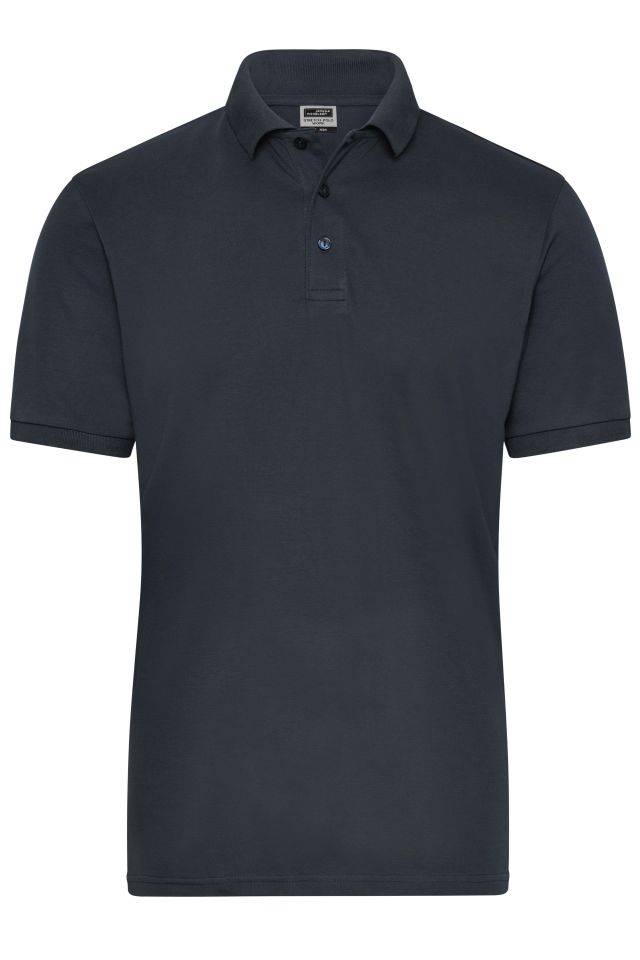 Men's BIO Stretch-Polo Work - SOLID - Polo aus weichem Elastic-Piqué grau, Gr. L