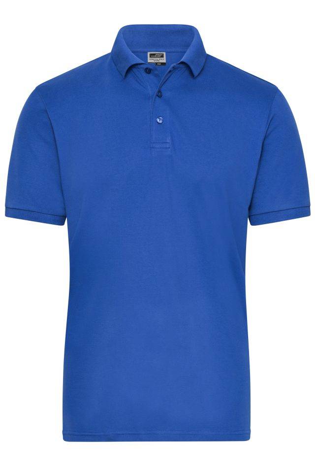 Men's BIO Stretch-Polo Work - SOLID - Polo aus weichem Elastic-Piqué blau, Gr. 3XL