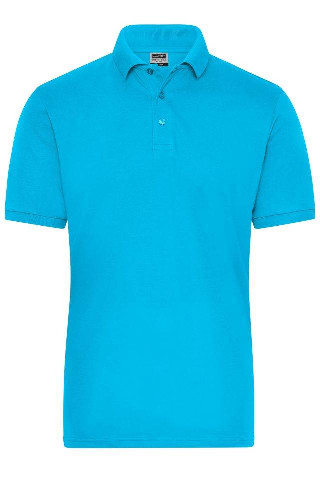 Men's BIO Stretch-Polo Work - SOLID - Polo aus weichem Elastic-Piqué blau, Gr. 6XL
