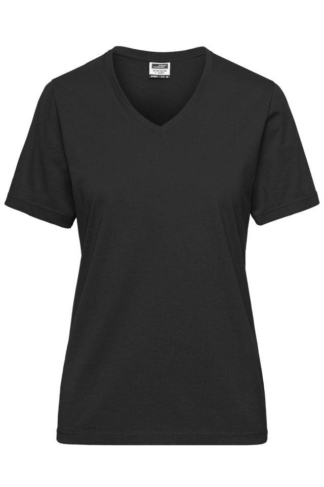 Ladies' BIO Workwear T-Shirt Strapazierfähiges und pflegeleichtes T-Shirt schwarz, Gr. XL
