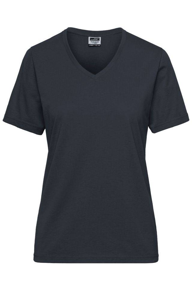 Ladies' BIO Workwear T-Shirt Strapazierfähiges und pflegeleichtes T-Shirt grau, Gr. 3XL