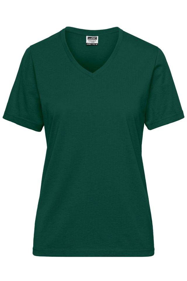 Ladies' BIO Workwear T-Shirt Strapazierfähiges und pflegeleichtes T-Shirt grün, Gr. 4XL