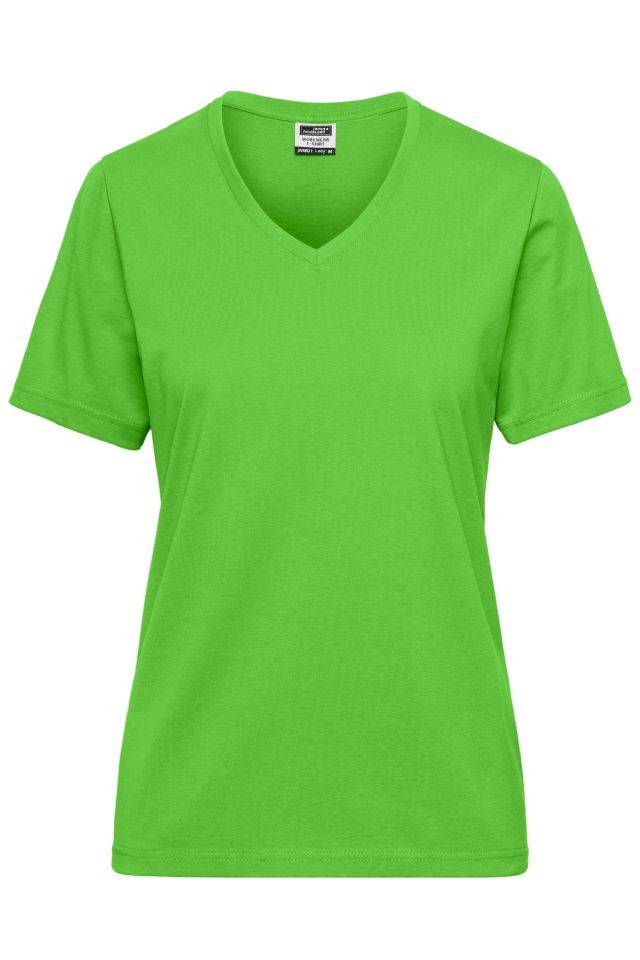 Ladies' BIO Workwear T-Shirt Strapazierfähiges und pflegeleichtes T-Shirt grün, Gr. L