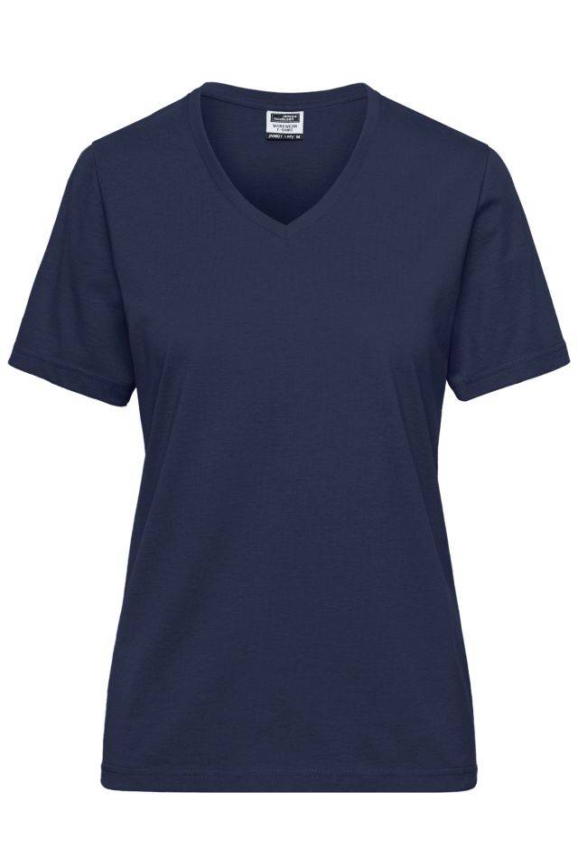 Ladies' BIO Workwear T-Shirt Strapazierfähiges und pflegeleichtes T-Shirt blau, Gr. XS
