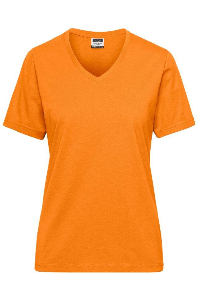 Ladies' BIO Workwear T-Shirt Strapazierfähiges und pflegeleichtes T-Shirt orange, Gr. L