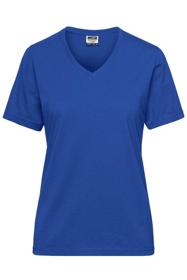 Ladies' BIO Workwear T-Shirt Strapazierfähiges und pflegeleichtes T-Shirt blau, Gr. XL