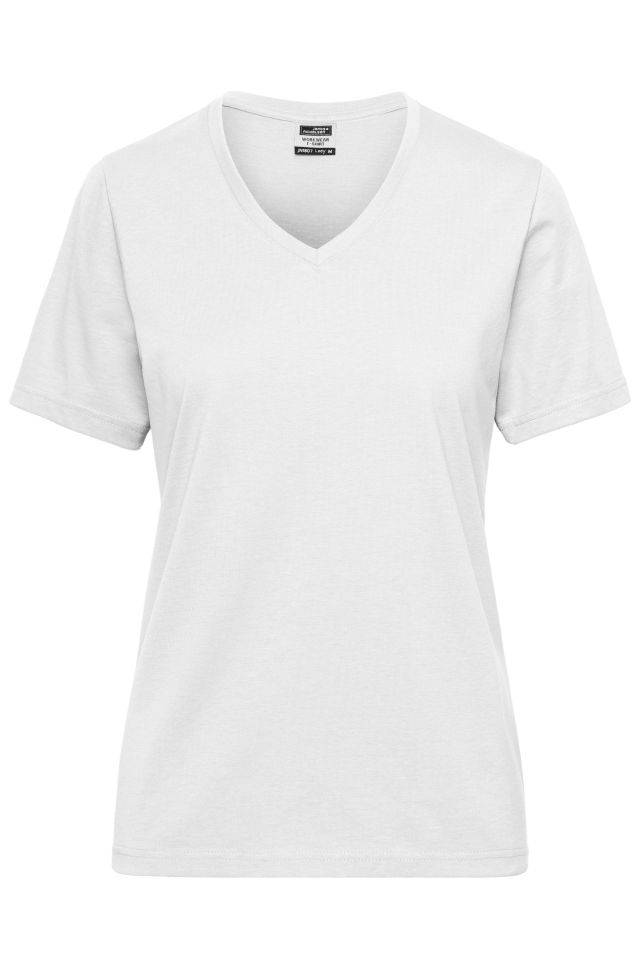 Ladies' BIO Workwear T-Shirt Strapazierfähiges und pflegeleichtes T-Shirt weiß, Gr. XL