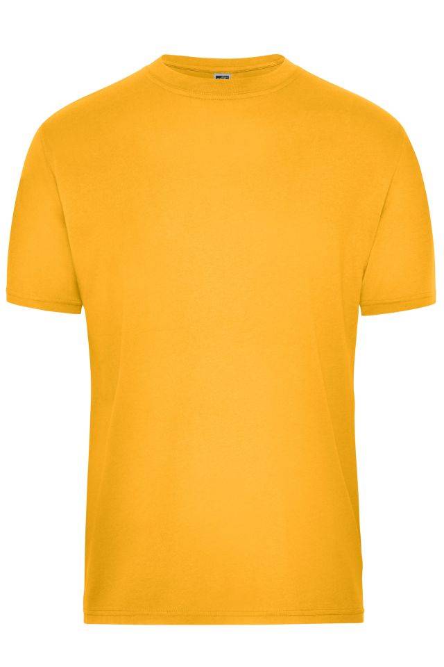 Men's BIO Workwear T-Shirt Strapazierfähiges und pflegeleichtes T-Shirt gelb, Gr. XS