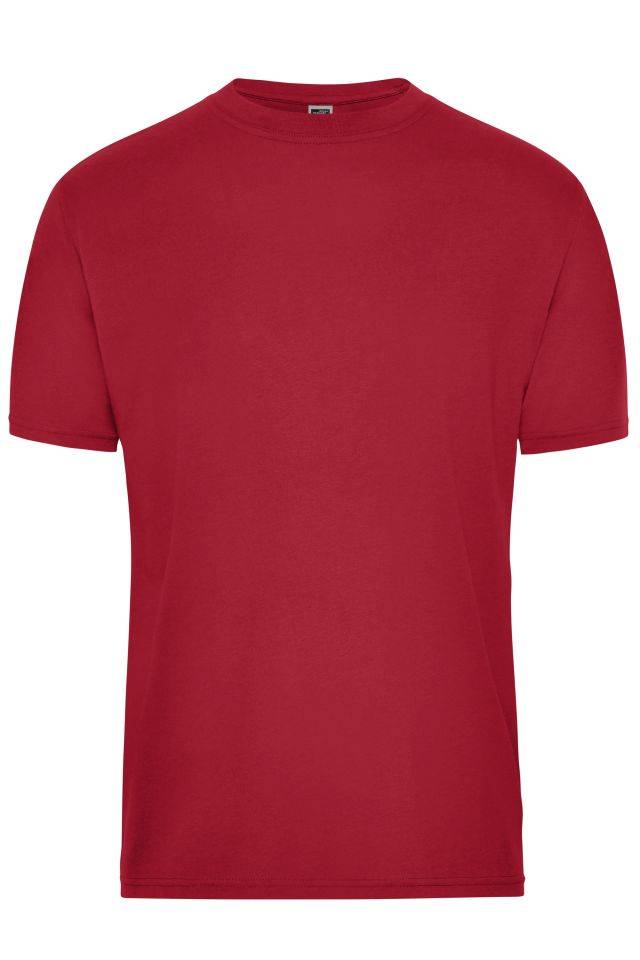 Men's BIO Workwear T-Shirt Strapazierfähiges und pflegeleichtes T-Shirt rot, Gr. 4XL