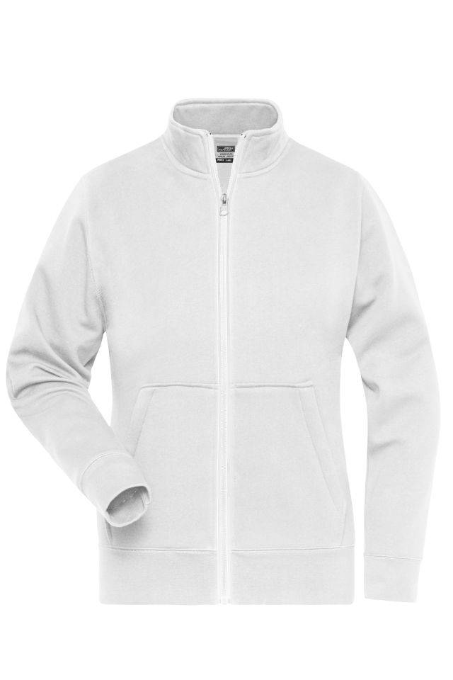 Ladies' Doubleface Work Jacket - SOLID - Funktionelle Jacke mit Stehkragen und Kängurutasche weiß, Gr. XXL