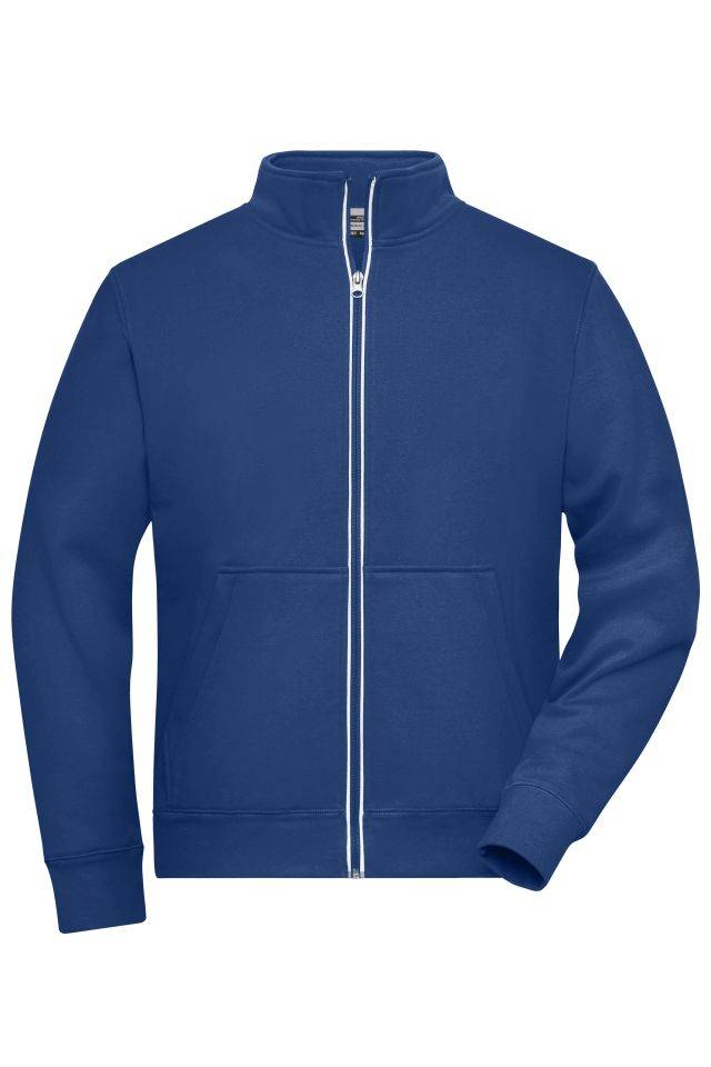 Men's Doubleface Work Jacket - SOLID - Funktionelle Jacke mit Stehkragen und Kängurutasche blau, Gr. 3XL