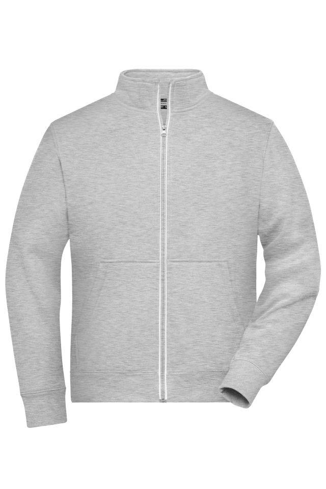 Men's Doubleface Work Jacket - SOLID - Funktionelle Jacke mit Stehkragen und Kängurutasche grau, Gr. XS