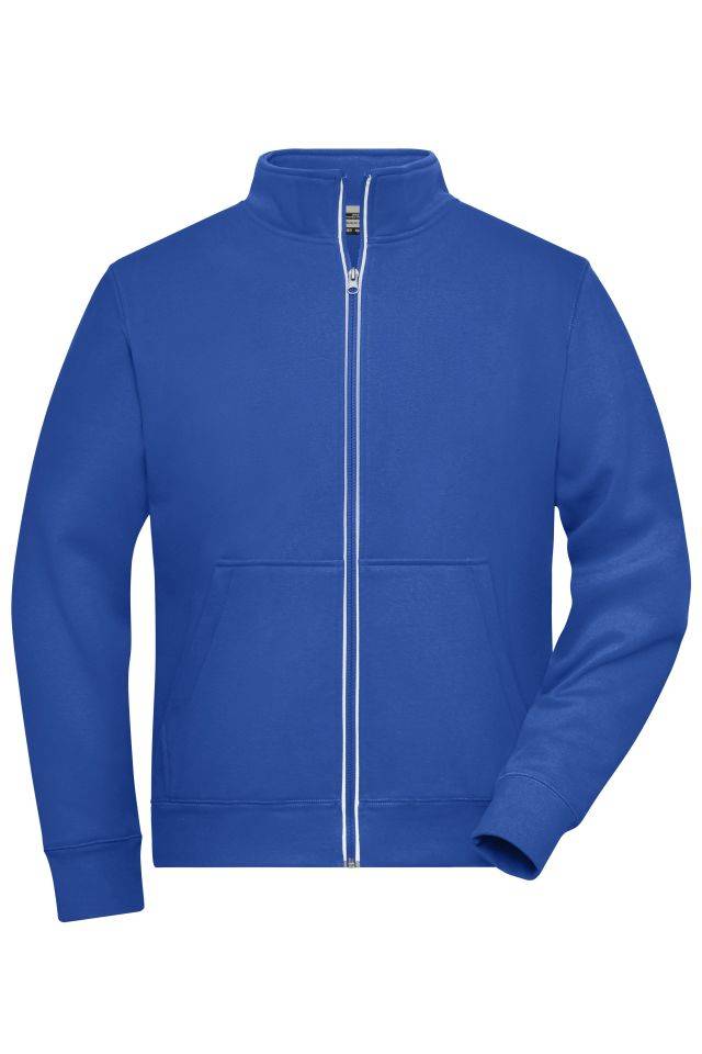Men's Doubleface Work Jacket - SOLID - Funktionelle Jacke mit Stehkragen und Kängurutasche blau, Gr. 5XL