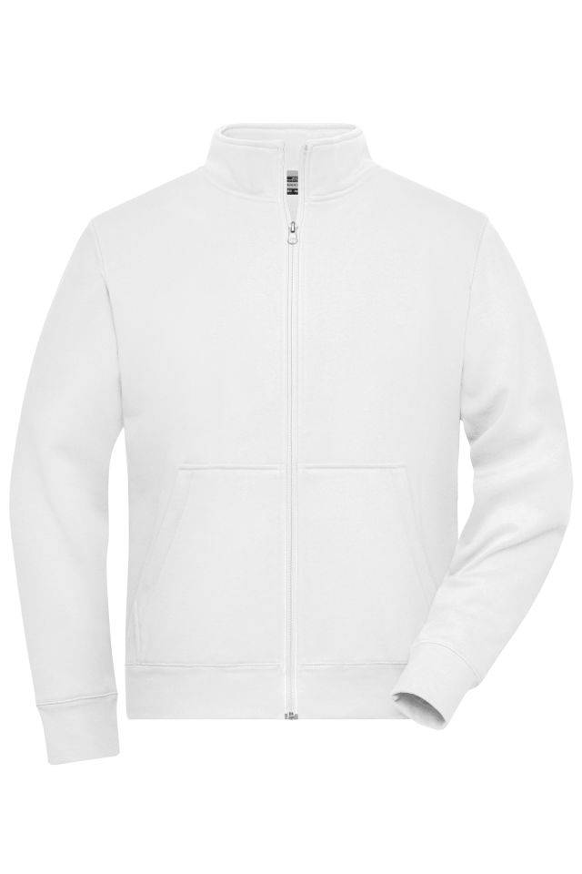 Men's Doubleface Work Jacket - SOLID - Funktionelle Jacke mit Stehkragen und Kängurutasche weiß, Gr. 6XL