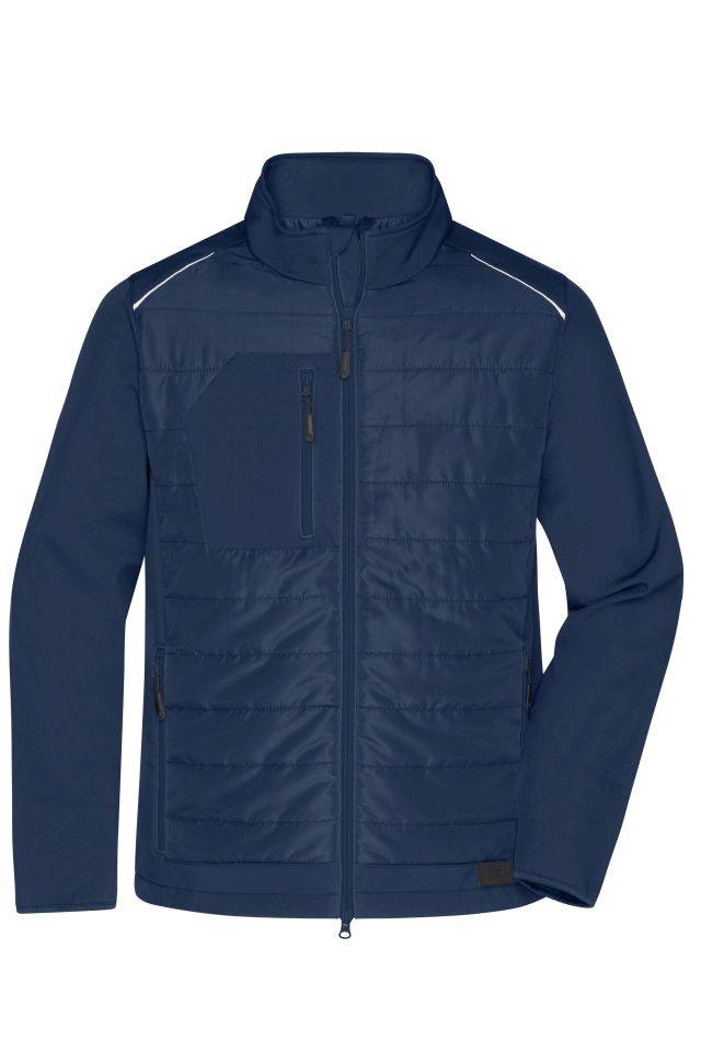 Men's Hybrid Jacket Softshelljacke im attraktiven Materialmix blau, Gr. XS