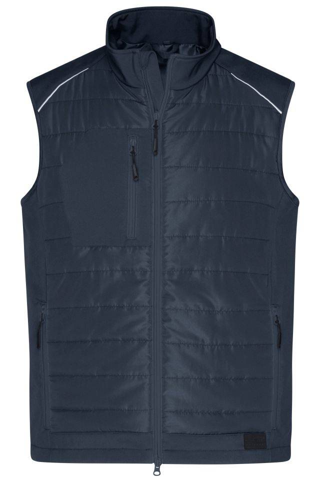 Men's Hybrid Vest Softshellweste im attraktiven Materialmix grau, Gr. XXL